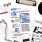 Black And White English Die-cut Stickers