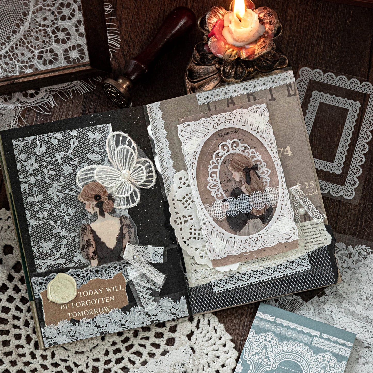 PET Lace Sticker Book