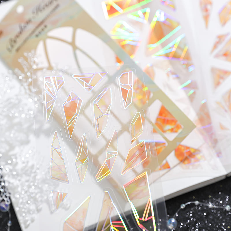 Glass Fragments PET Stickers