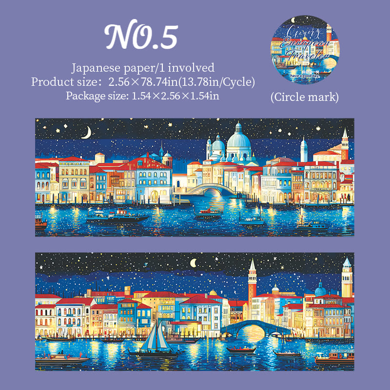 World Tour Landmarks Washi Tape