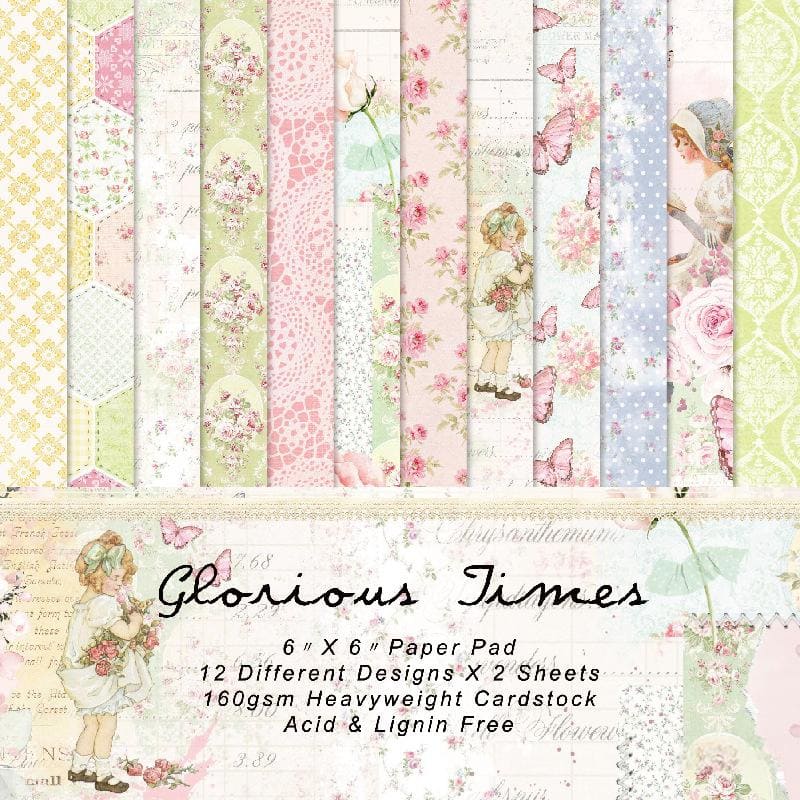 24PCS Spring Atmosphere Scrapbook Paper