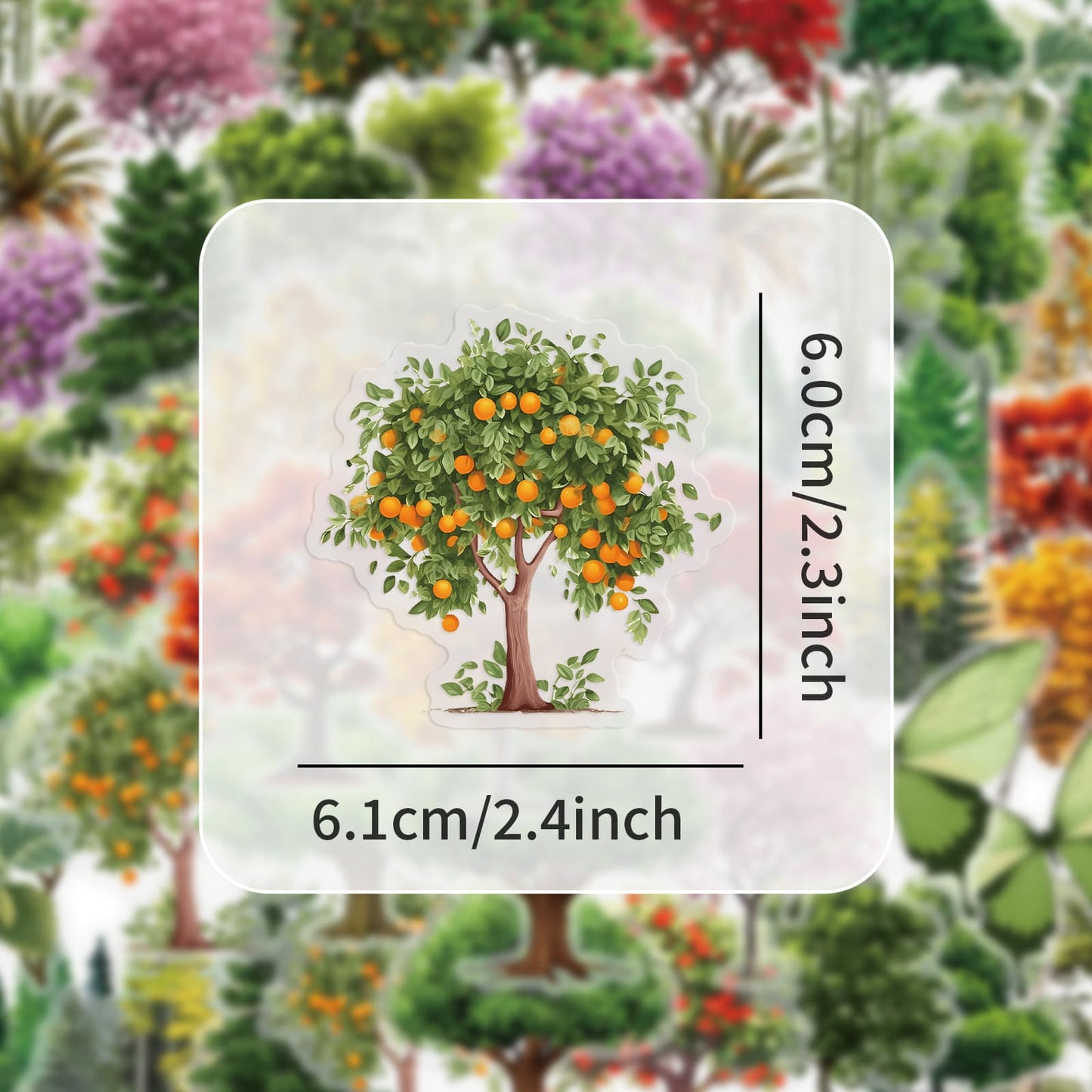 50PCS Trees Series Stickers