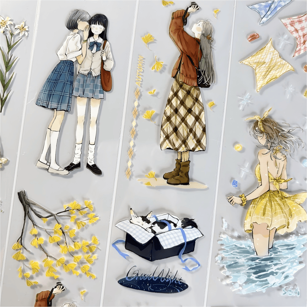 Plaid Girl PET Decorative One Cycle PET Tape