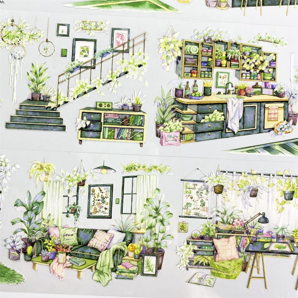 One Cycle Home Greenery Layout PET Tape