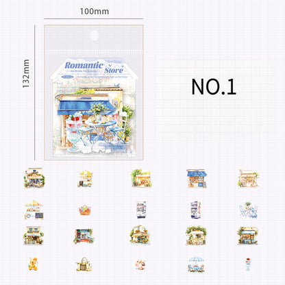 20PCS Romantic Shop Series Stickers