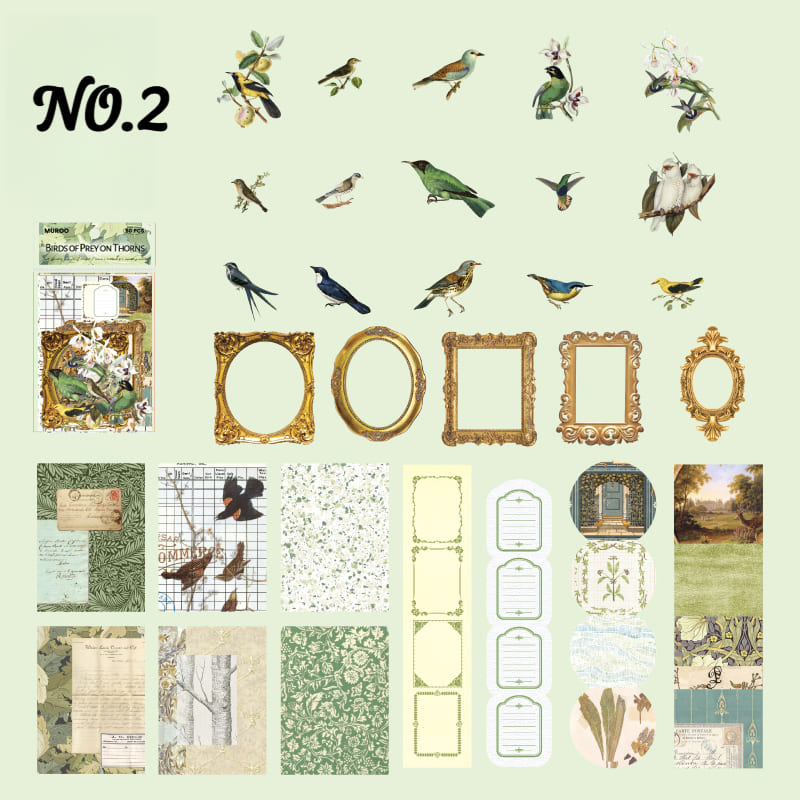 50PCS Nature's Scrapbook Kit