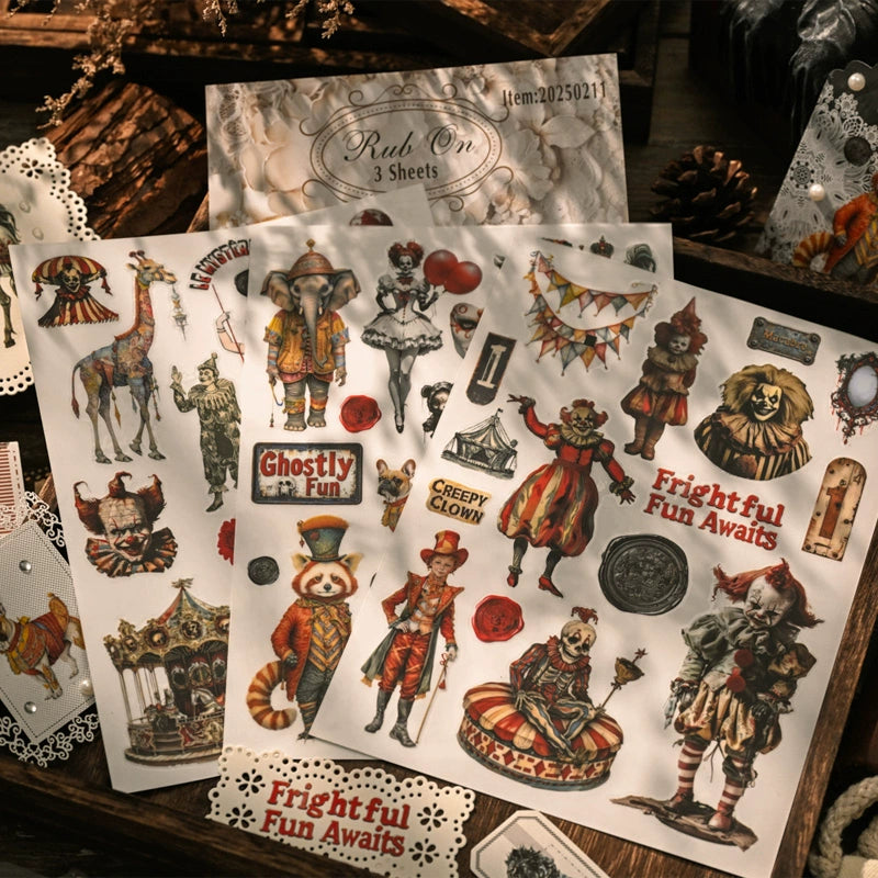 Retro Circus Transfer Sticker-1