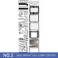 Music Note & Film Frame One Cycle PET Tape