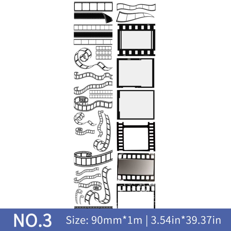 Music Note & Film Frame One Cycle PET Tape