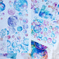 Gradient watercolor bubble tape for scrapbooking