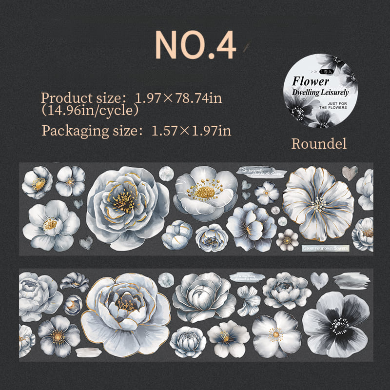 Flower Die-Cut Decorative PET Tape