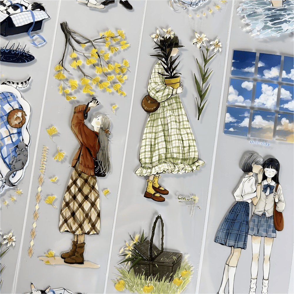 Plaid Girl PET Decorative One Cycle PET Tape