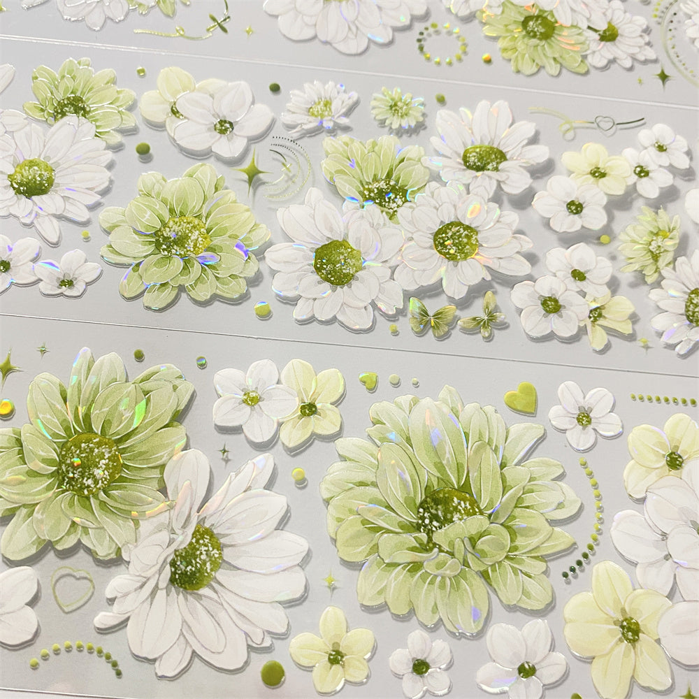 Cute Daisy Flower One Cycle PET Tape