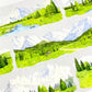 One Cycle Mountain Snowy Landscape PET Tape