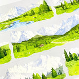 One Cycle Mountain Snowy Landscape PET Tape