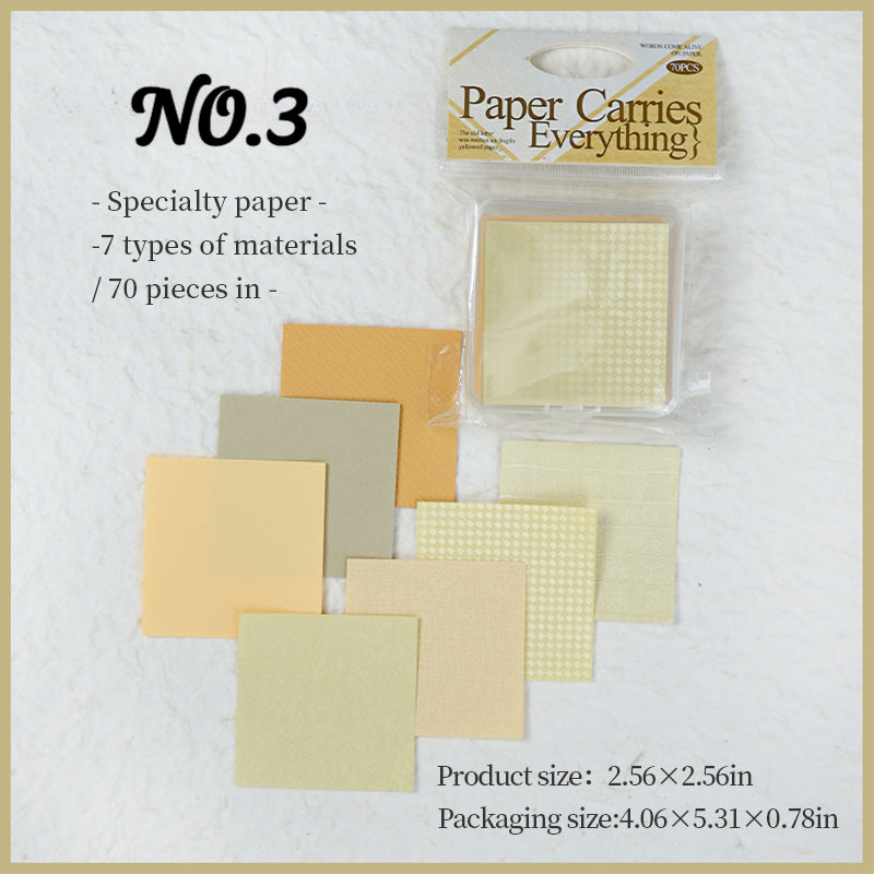 70PCS Essential 6-Color Paper Pack