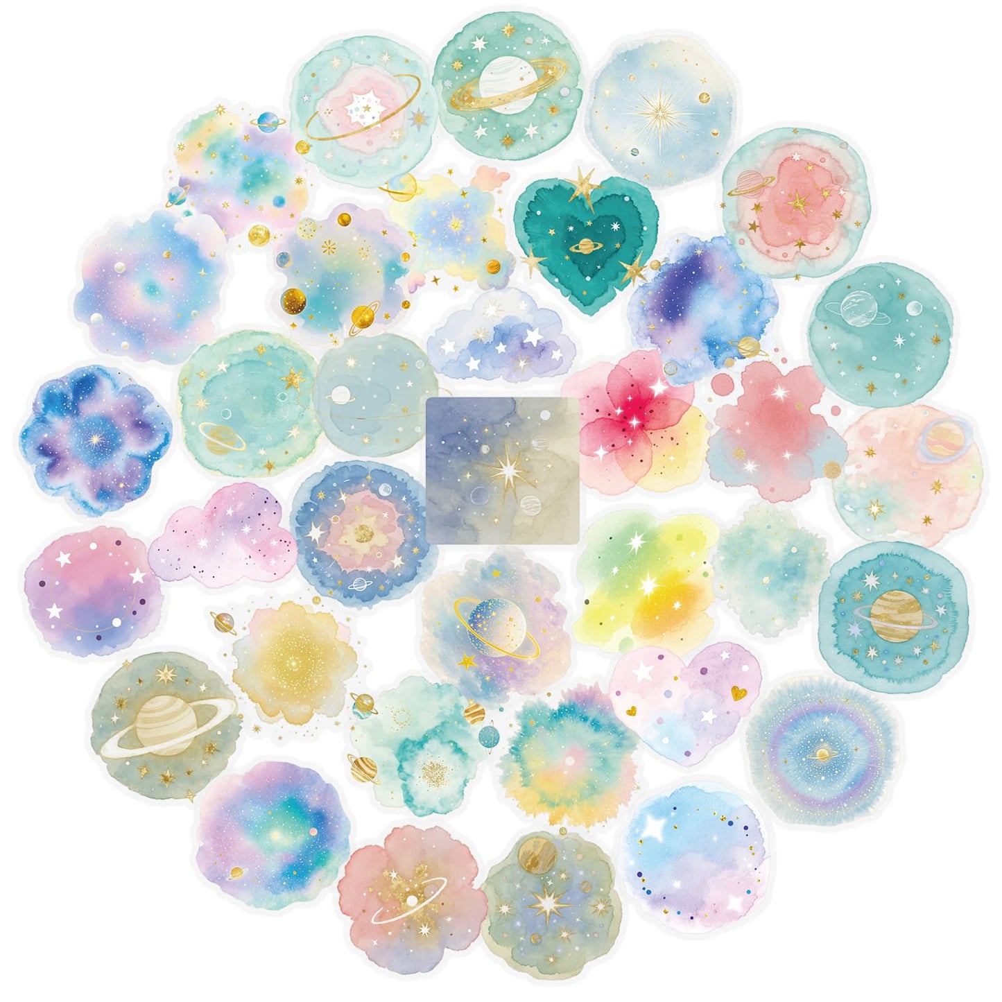 56PCS Dreamy Planet Stickers Pack