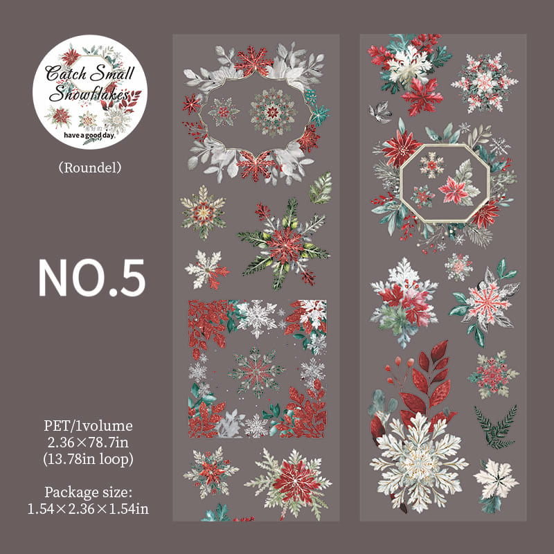 Snowflake Theme PET Tape