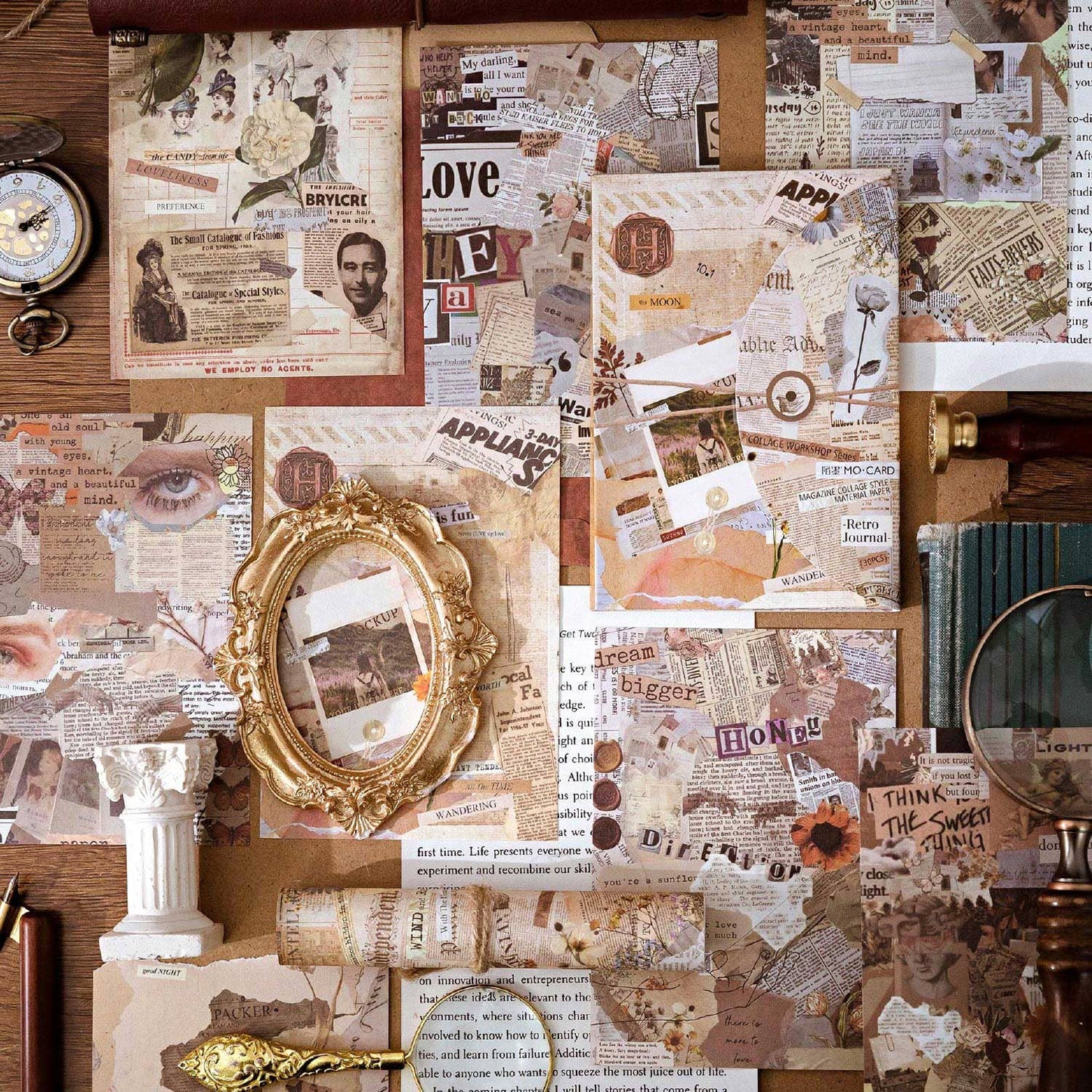 Collage Theme Scrapbook Paper