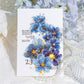 Transparent gold foil floral sticker on planner page – aesthetic decoration for journaling.