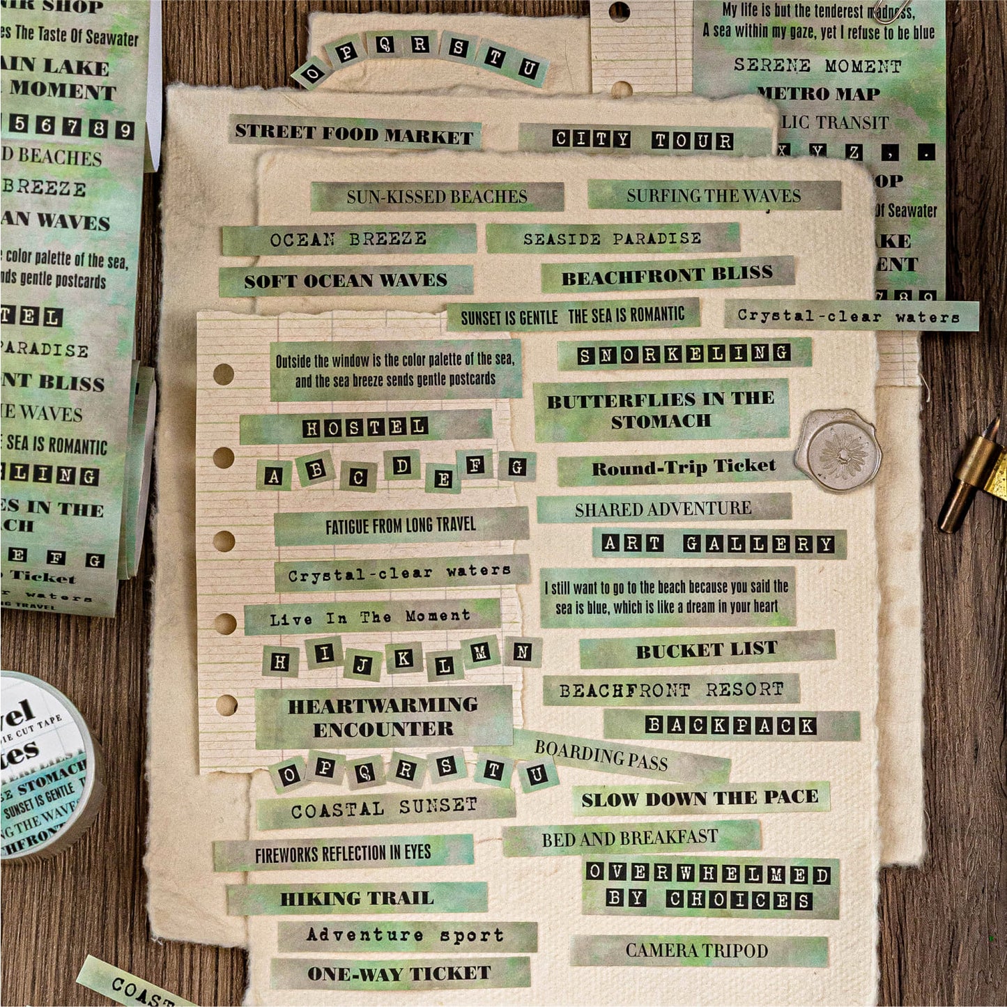 Typography Die-Cut Washi Tape