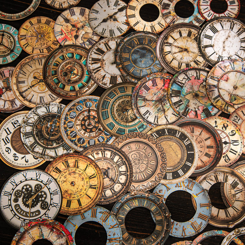 Vintage Clock Sticker Pack