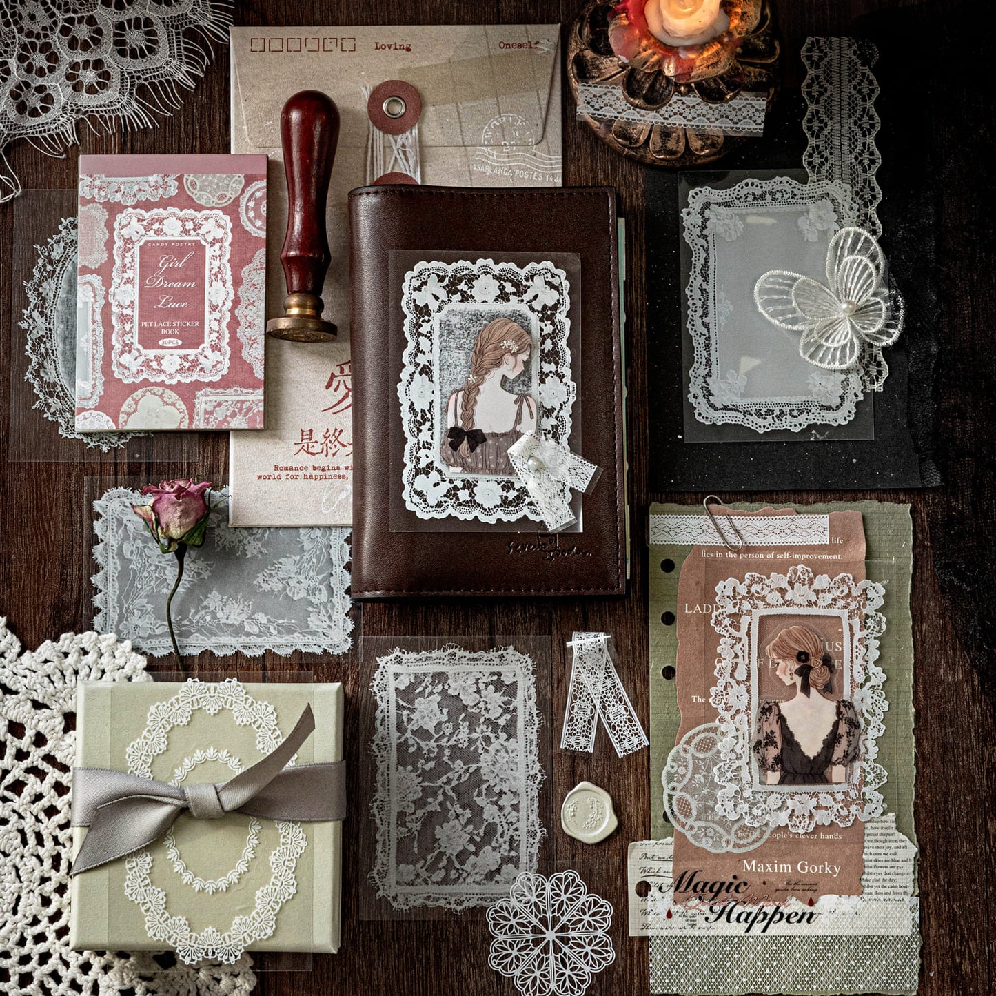 PET Lace Sticker Book