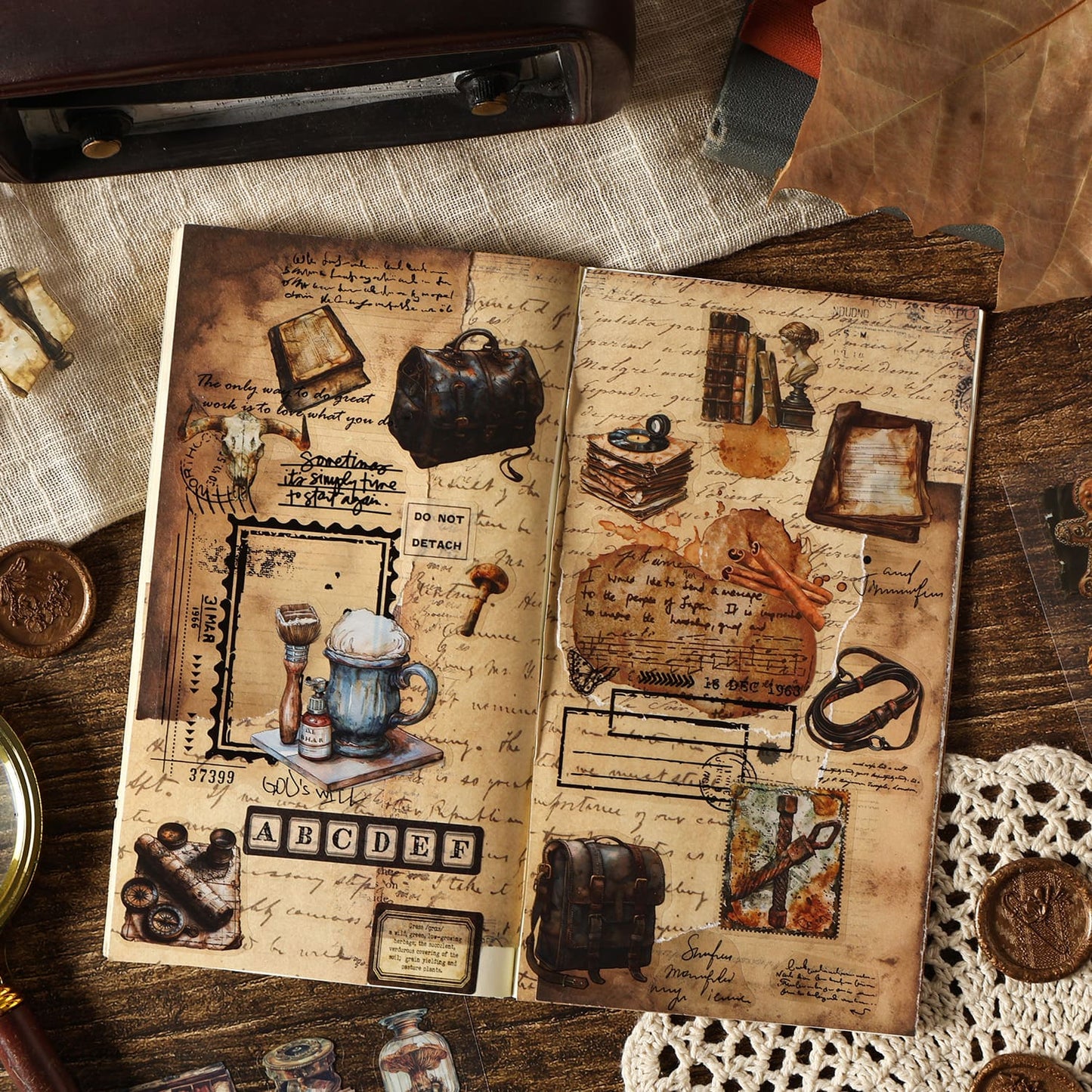 Vintage Ephemera Sticker Pack