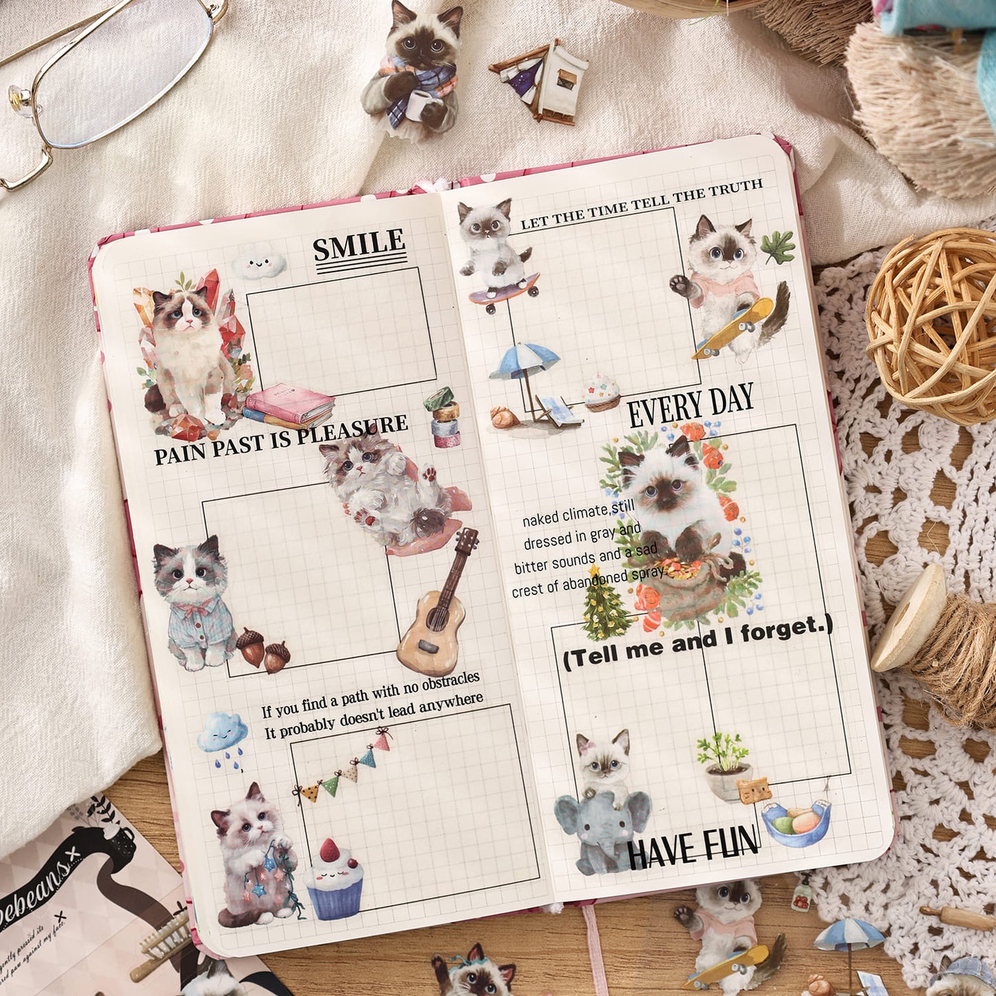 Cartoon Puppy & Kitten Sticker