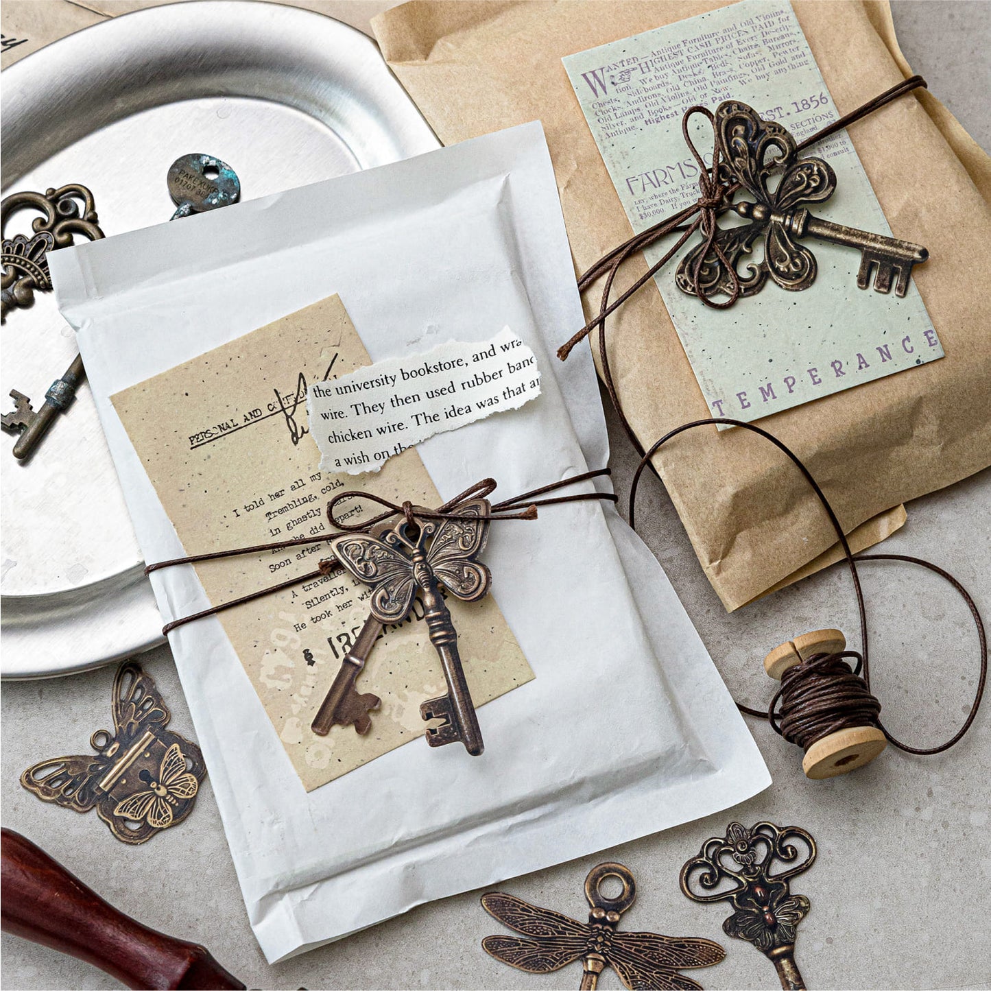 Key theme stickers in journaling scene – planner and scrapbook decoration ideas