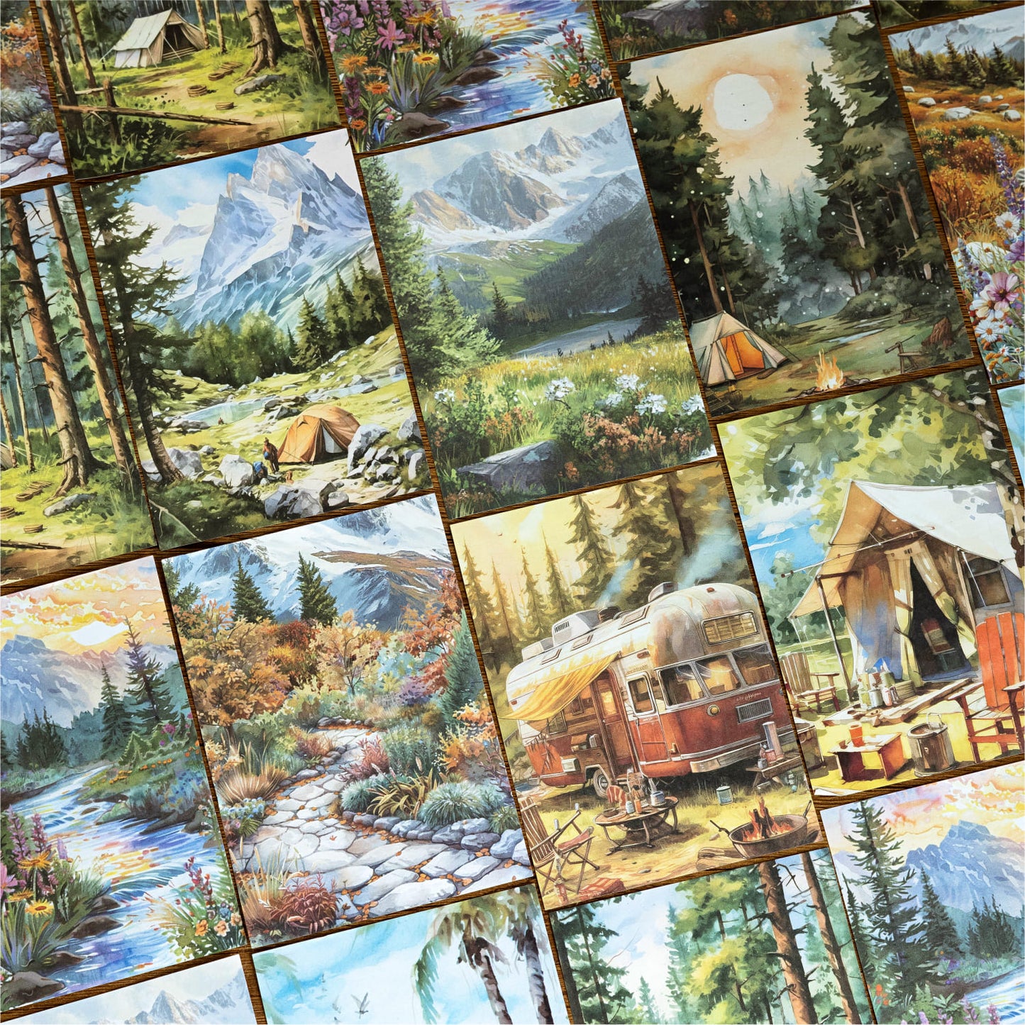 30PCS Nature Theme Scrapbook Paper