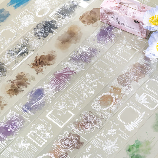 2-Pack Floral Marble PET Tape Set