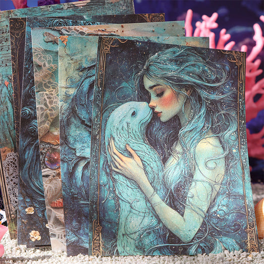 Mermaid Theme  Scrapbook Paper