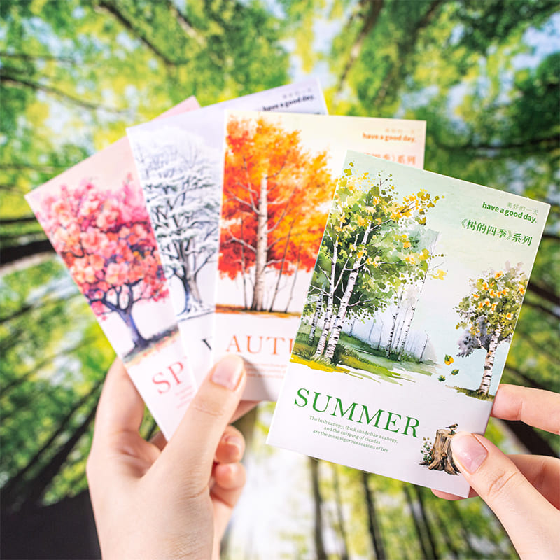 50PCS Seasonal Trees Sticker Pack