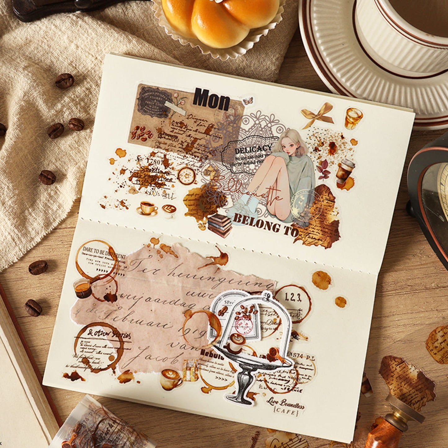 6PCS Caramel Drip PET Tape Set