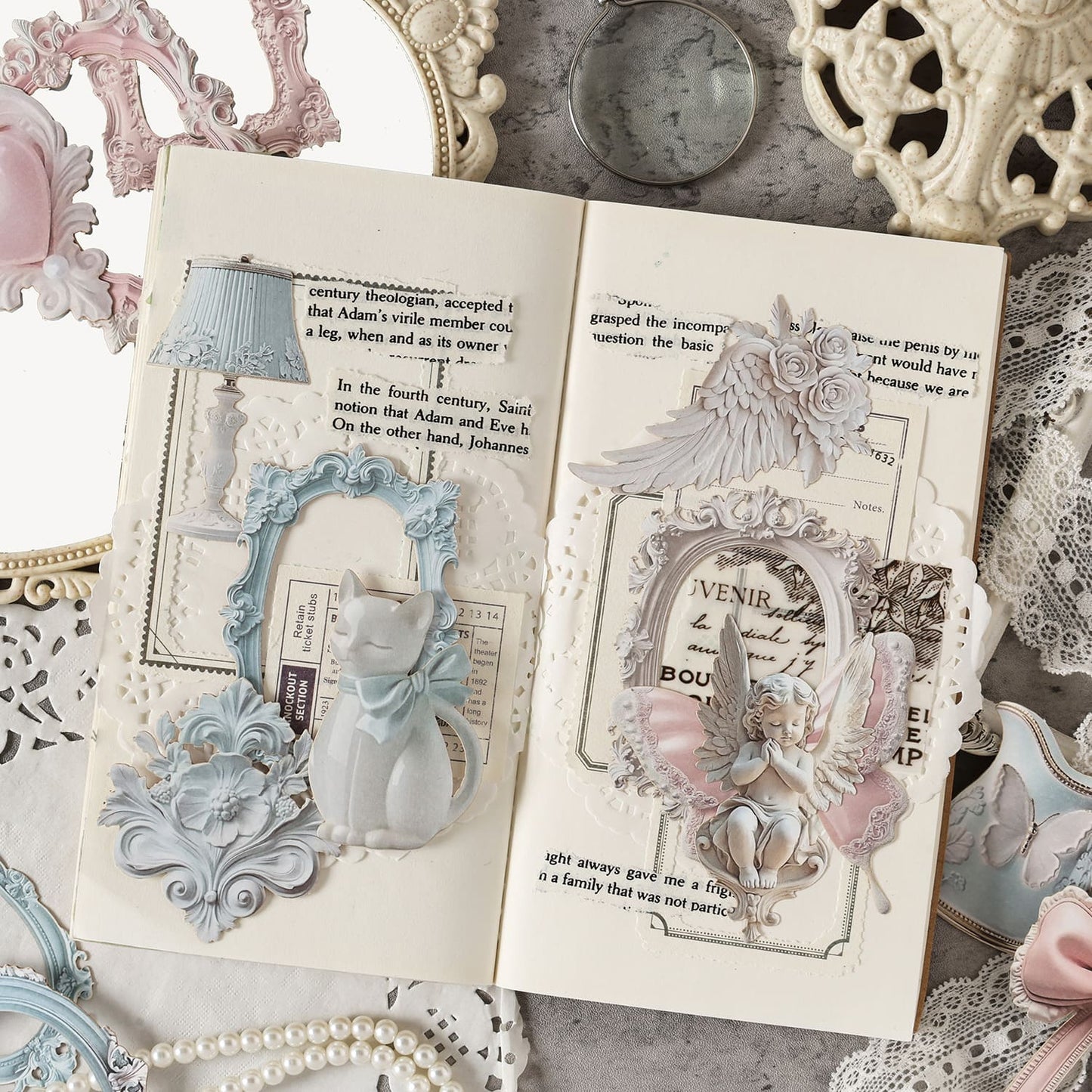 Vintage European Ephemera Sticker Pack