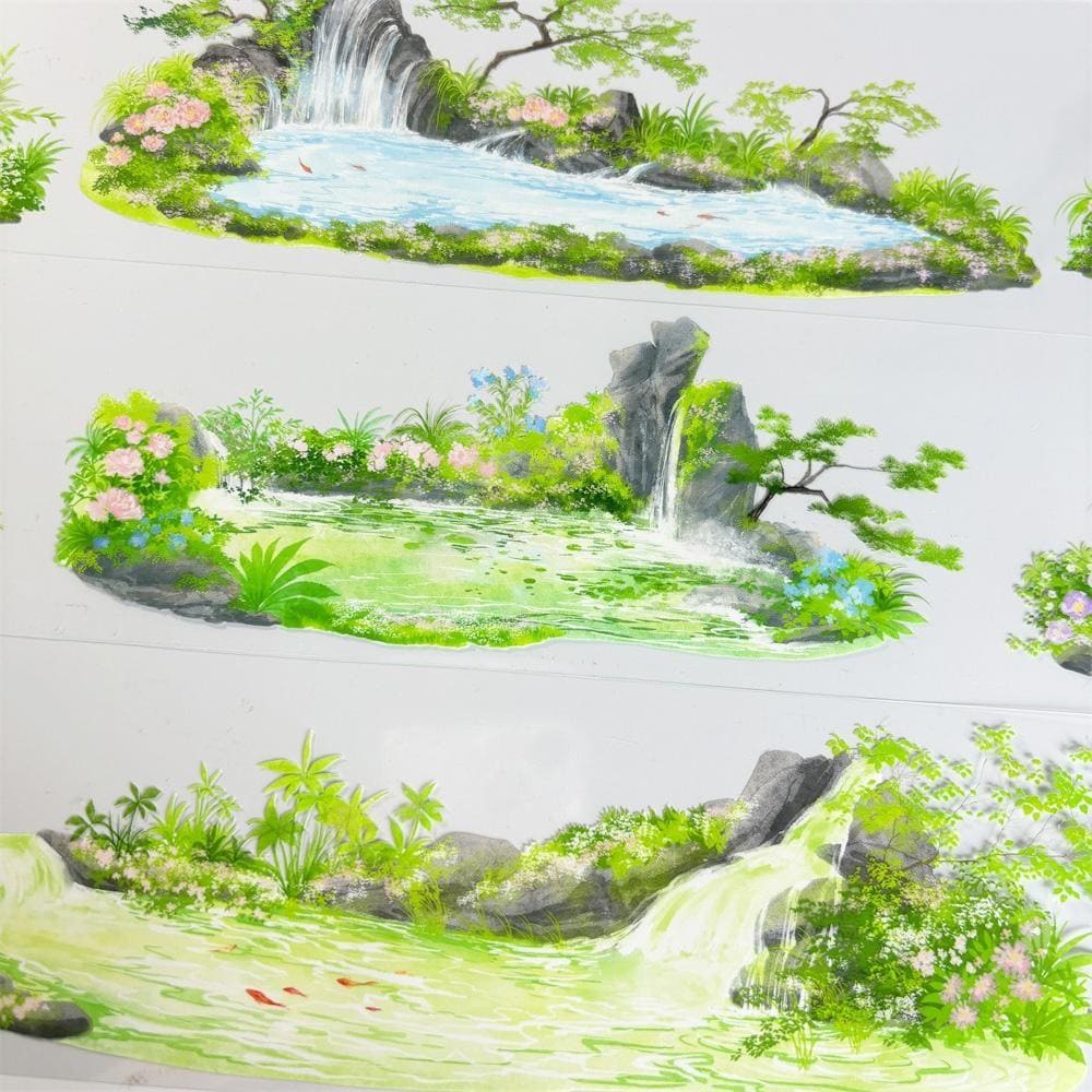 One Cycle Rocky Stream & Blossoms PET Tape