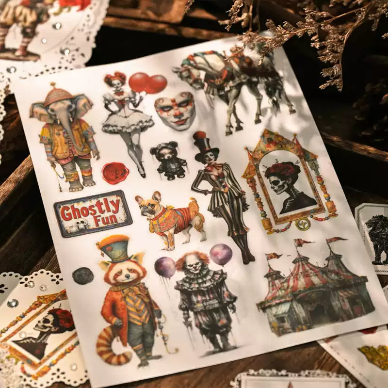 Retro Circus Transfer Sticker-1