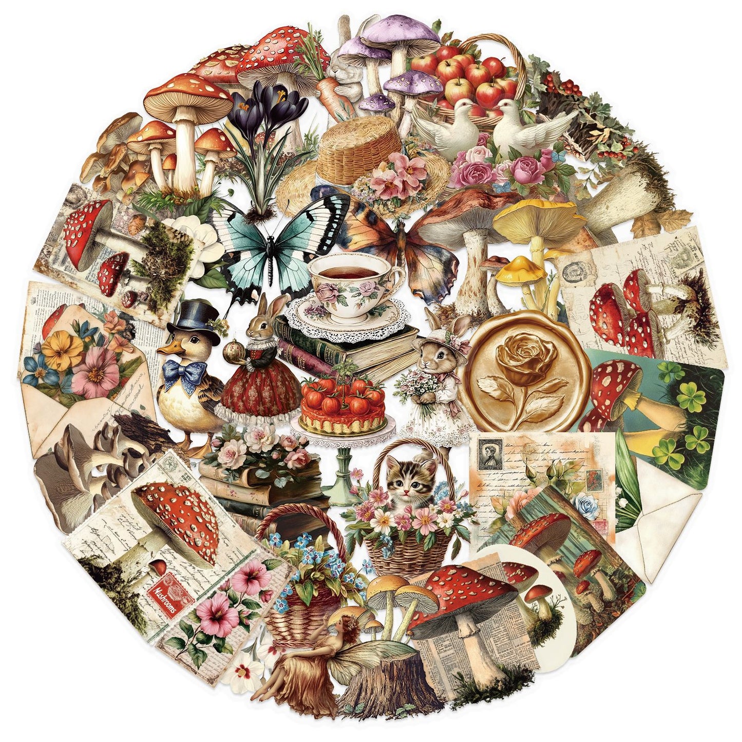 50PCS Mushroom Sticker Pack