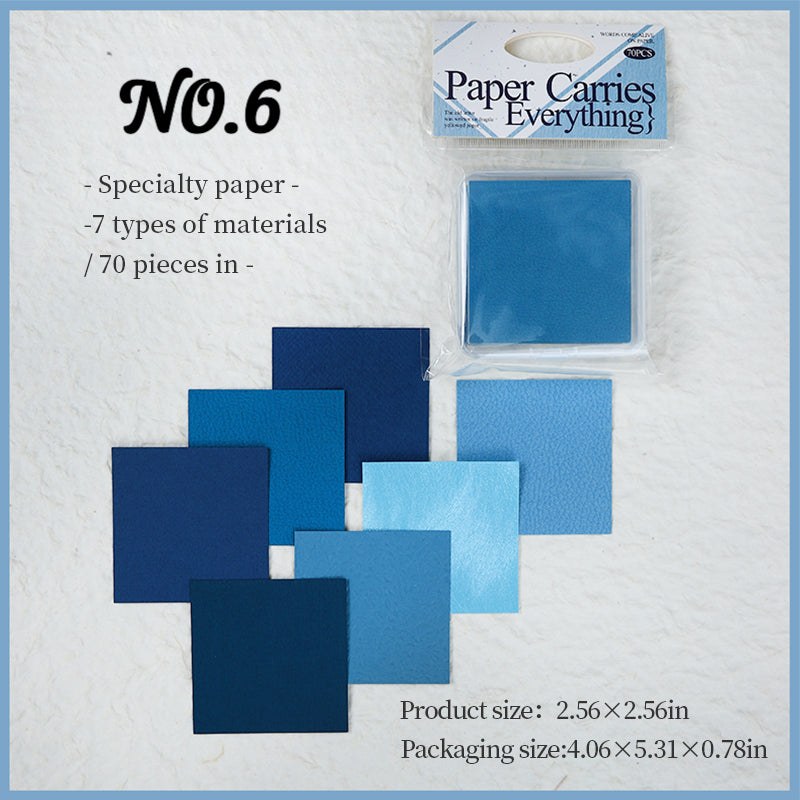 70PCS Essential 6-Color Paper Pack