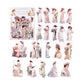 White tone vintage aesthetic stickers