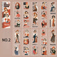 Vintage Elegant Figures Sticker Book