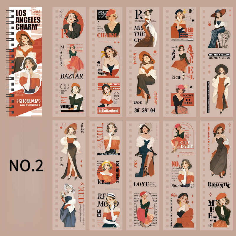 Vintage Elegant Figures Sticker Book
