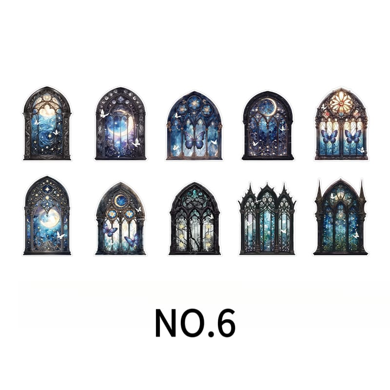 Window View Scenes PET Stickers