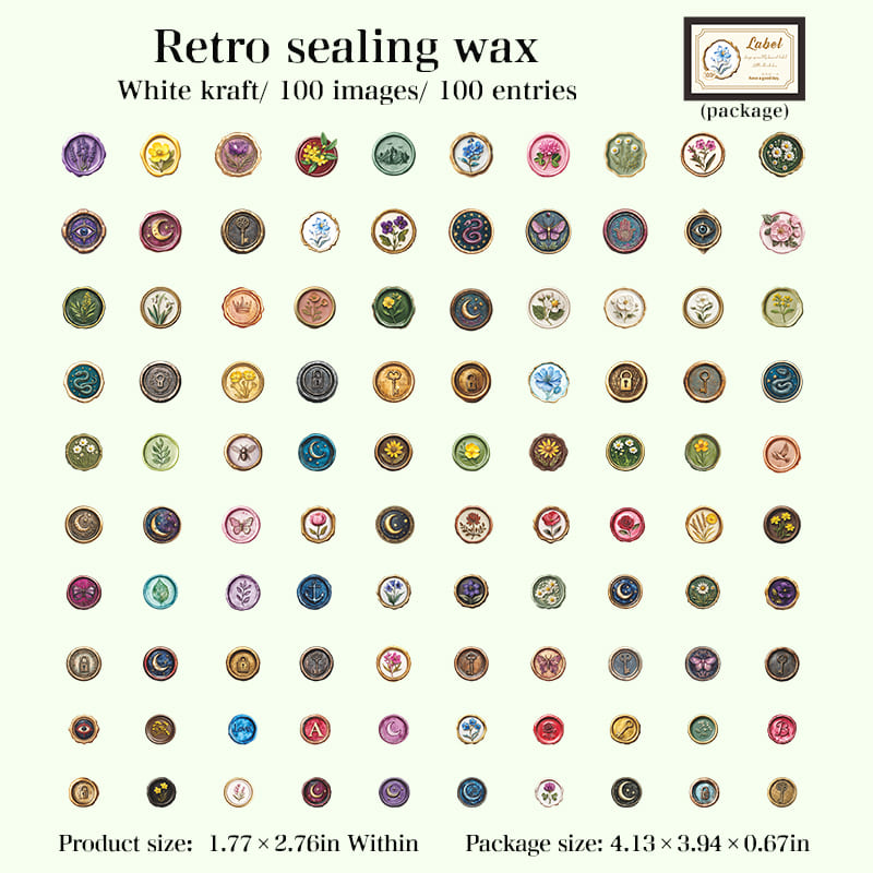 100PCS The Mystery Box Sticker Collection