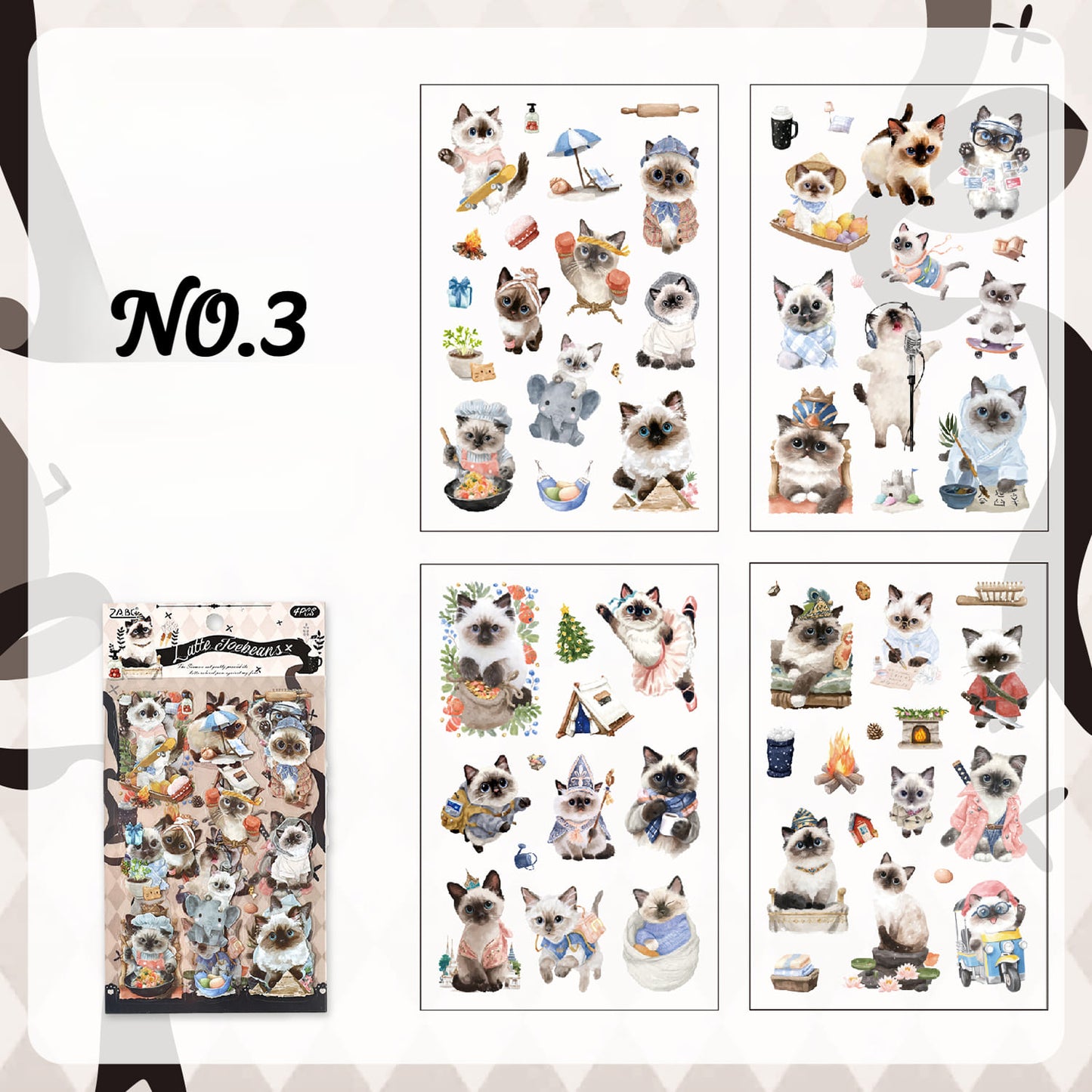 Cartoon Puppy & Kitten Sticker