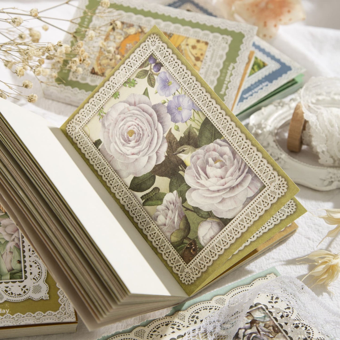 50PCS Lace Series Scrapbook Paper