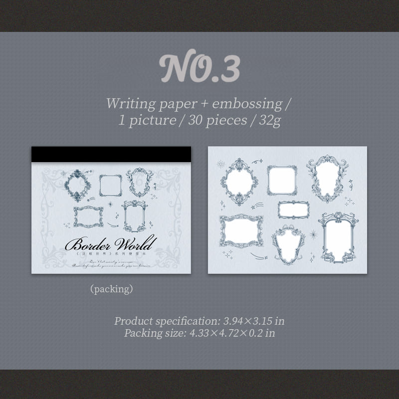 Frame Notes - Vintage Border Memo Pads