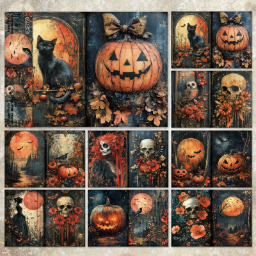 Halloween Theme Scrapbook Paper