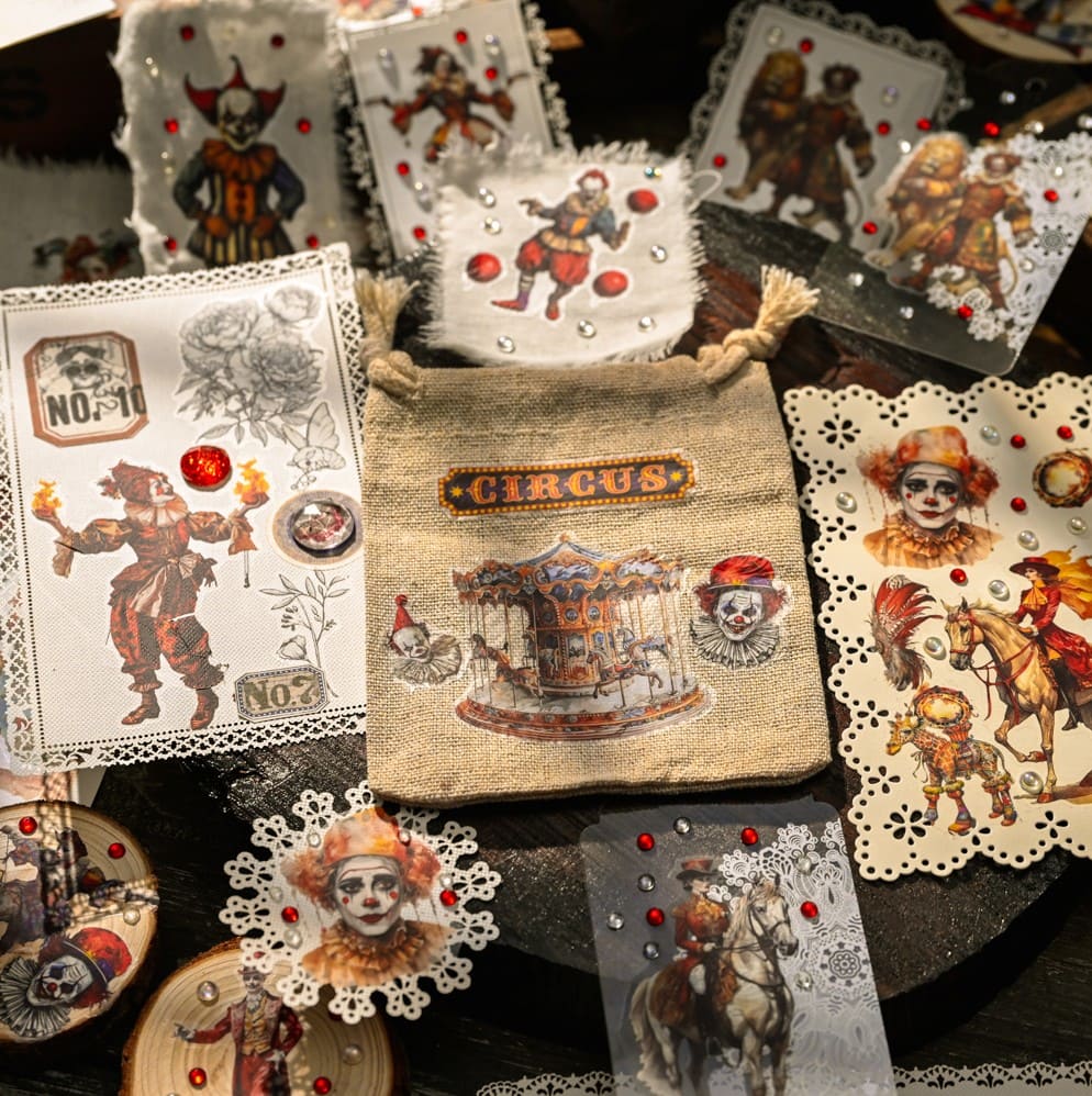 Retro Circus Transfer Sticker-2